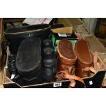 BINOCULARS COMPRISING WRAY MAGNIVU 8 x 30, MARK SCHEFFEL 20 x 50, unbranded 10 x 50, Sears 7 x 35,