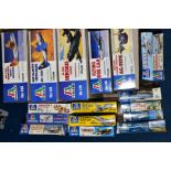 A QUANTITY OF BOXED UNBUILT ITALERI PLASTIC CONSTRUCTION KITS, all are assorted military aircraft,