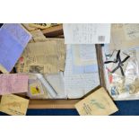 PAPER EPHEMERA, a box containing letters, commercial and legal documents, indentures, etc, early