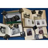 PHOTOGRAPH ALBUMS/PHOTOGRAPHIC SLIDES, four late Victorian/early Edwardian photograph albums