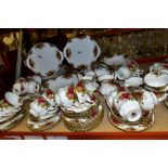 ROYAL ALBERT 'OLD COUNTRY ROSES' TEA/DINNER WARES, comprising six 27cm plates (seconds), six 21cm