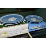 THIRTY BOXED WEDGWOOD JASPERWARE CHRISTMAS PLATES, comprising London Landmarks 1971-1988 (