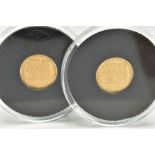 TWO 2014, 22CT GOLD 'ONE CROWN' COINS, each inscribed 'Centenary of World War I 1914-1918' one