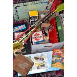 CHILDRENS TOYS ETC, to include a gardening set, Sindy oven, 'Shut the Board' game, Monopoly