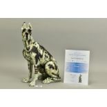 APRIL SHEPHERD (BRITISH CONTEPORARY), 'On Guard', a limited edition sculpture of a Great Dane 48/