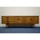 BATH CABINET MAKERS, BCM, a 7ft rosewood sideboard, four drawers to the left side, the top drawer
