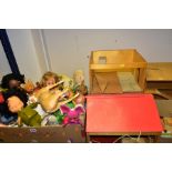 A GALT TOYS EARLY STAGES SECTIONAL DOLLS HOUSE, c.1960's of beech and plywood construction, three