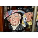 FOUR ROYAL DOULTON CHARACTER JUGS, 'Pearly Queen' D6759, 'Pearly King' D6760, 'Beefeater' D6206, and