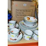 A BOXED ROYAL WORCESTER EVESHAM VALE TWENTY PIECE DINNER SERVICE, (4 place settings), purchased from