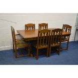 TIMOTHY HAWKINS FINE FURNITURE, AN OAK ARTS AND CRAFTS STYLE REFECTORY TABLE, width 171cm x depth