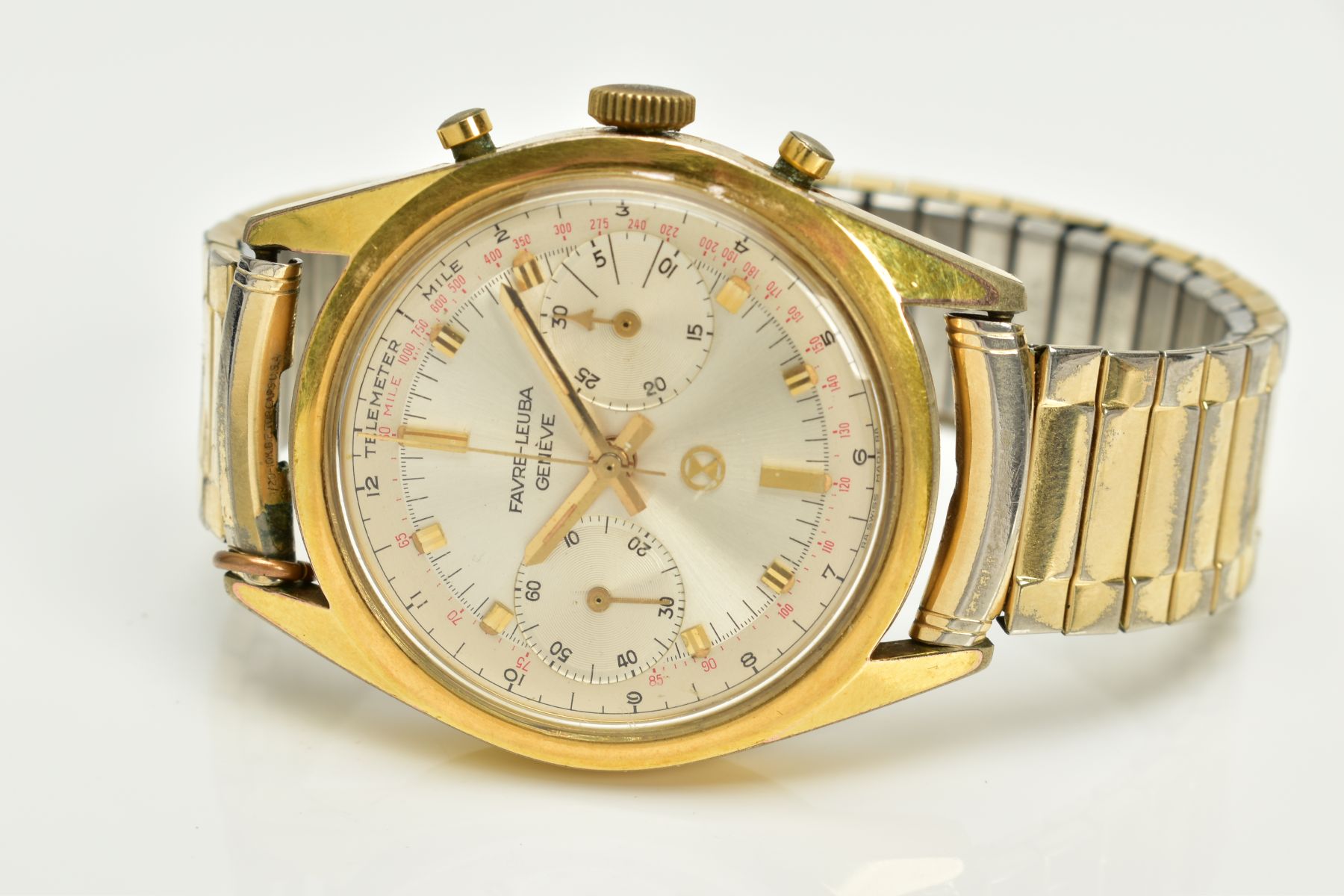 A GENTS 'FAVRE-LEUBA' GENEVE WRISTWATCH, gold tone dial, baton markers, gold tone hands, two - Image 3 of 5