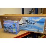 A BOXED UNBUILT SUPERMARINE S5 SCHNIEDER TROPHY FLOAT PLANE FOUR CHANNEL RADIO CONTROL MODEL KIT, of