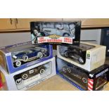FIVE BOXED 1/18 SCALE MODERN DIECAST 1930'S AMERICAN CARS, GTI Collectable American Muscle