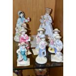 SEVEN COALPORT LIMITED EDITION OF 7500 FIGURES FROM THE FAYE WHITTAKER COLLECTION, comprising 'Ready