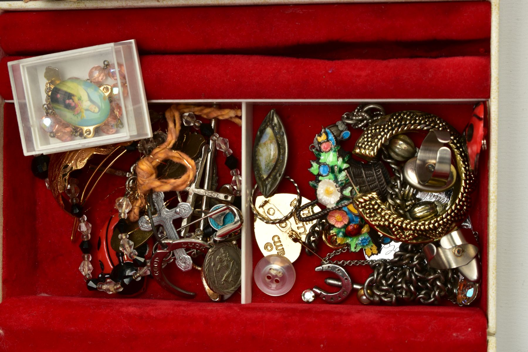 TWO BOXES OF MOSTLY COSTUME JEWELLERY, to include various pieces of costume jewellery such as beaded - Image 2 of 9