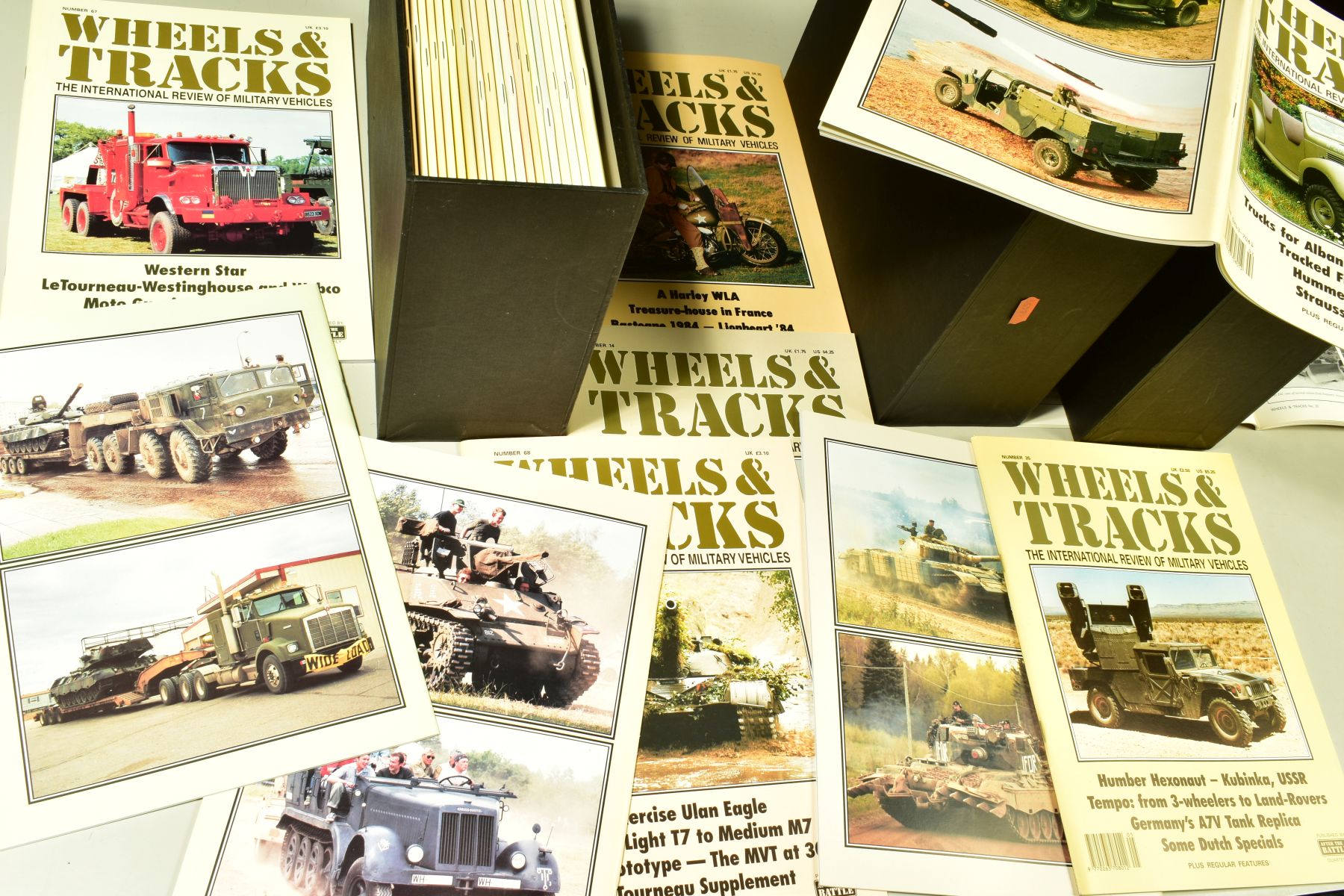 THREE BOXES OF MAGAZINE, 'WHEELS AND TRACKS', International review of Military vehicles, 73 issues - Image 2 of 2