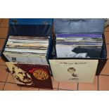 TWO CASES CONTAINING OVER FIFTY LP's including Small Faces Ogdens Nut (MLP 012), Camel Mirage (SML