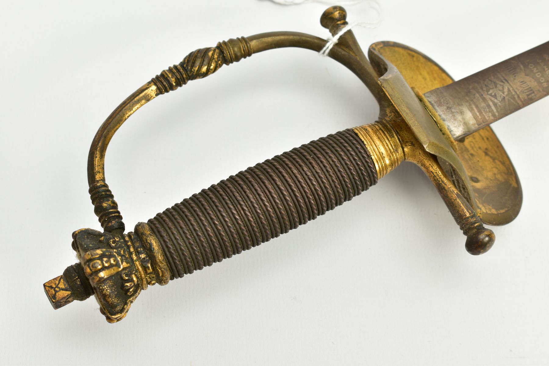 A BRITISH VICTORIAN ERA RAPIER SWORD, blade is approximately 79cm in length, the blade is - Image 8 of 11