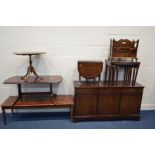 A QUANTITY OF VARIOUS MODERN MAHOGANY FURNITURE to include two coffee table sideboard with three