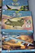 THREE BOXED CORGI CLASSICS AVIATION ARCHIVE MILITARY AIR POWER MODELS, two are 1/144 scale Boeing