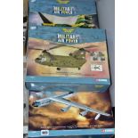 THREE BOXED CORGI CLASSICS AVIATION ARCHIVE MILITARY AIR POWER MODELS, two are 1/144 scale Boeing