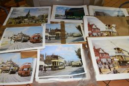 SEVERAL HUNDRED NOSTALGIC THEMED PRINTS, depicting scenes in Birmingham, featuring trams, Midland