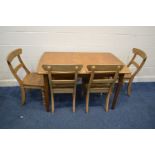 A MID 20TH CENTURY TEAK EXTENDING DINING TABLE with one additional leaf extended length 184cm x