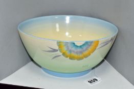 A CLARICE CLIFF ROYAL STAFFORDSHIRE POTTERY (A.J. WILKINSON LTD) HONEYGLAZE BOWL, decorated in the