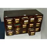 A LARGE COLLECTION OF 3½ INCH MAGIC LANTERN SLIDES, housed within a wooden fifteen draw cabinet,