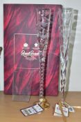 TWO TALL LIMITED EDITION ROYAL BRIERLEY CHAMPAGNE FLUTES, 'Shooting Stars' No 41/2000 and No 97/