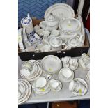 DINNER WARES ETC, to include a Mayfair bone china part dinner service to include twelve cups and