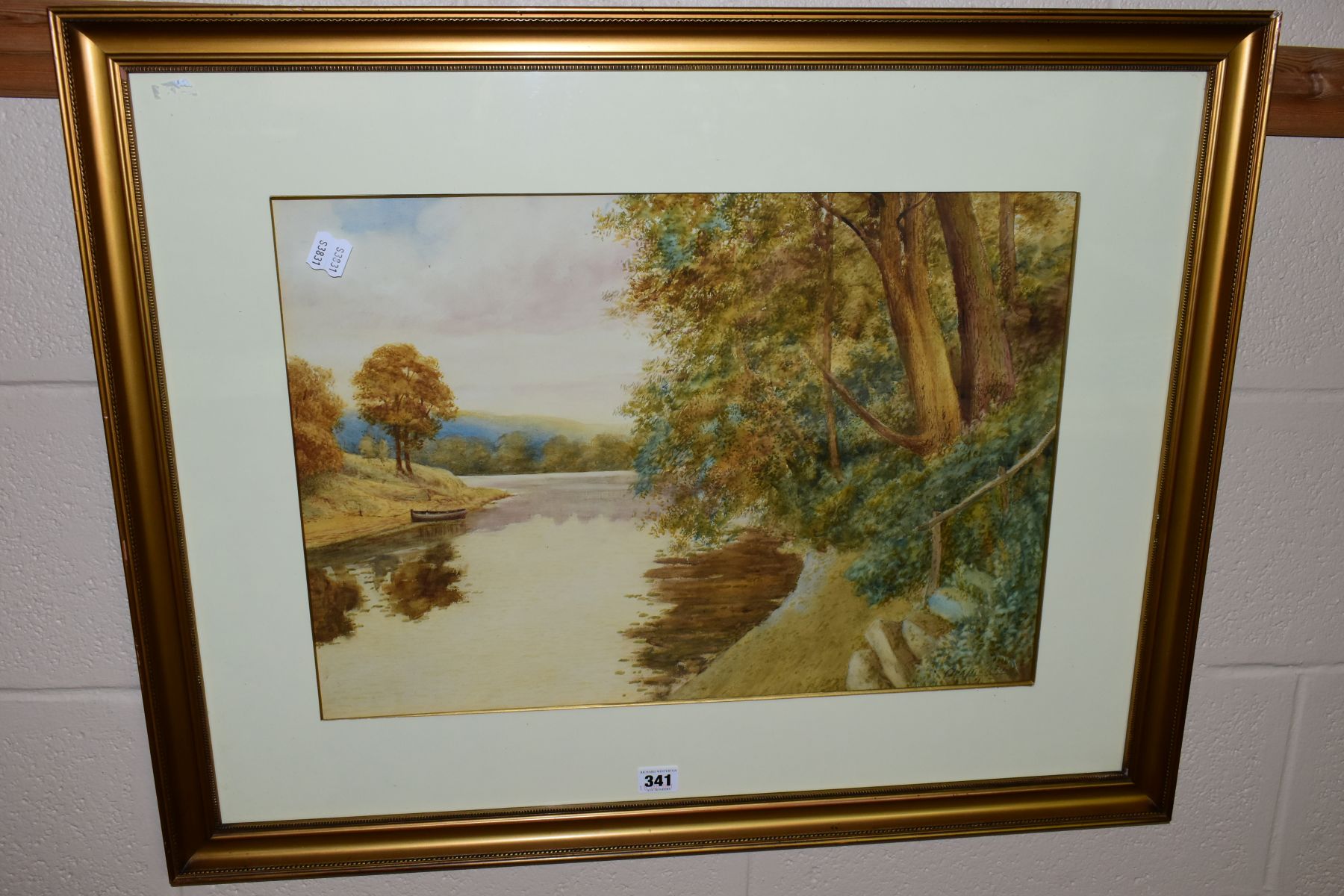 FIVE WATERCOLOUR PAINTINGS, comprising three Archibald Jones landscapes, signed and dated 1912,