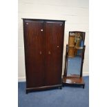 A STAG MINSTREL TWO DOOR WARDROBE width 97cm x depth 62cm x height 178cm together with a matching