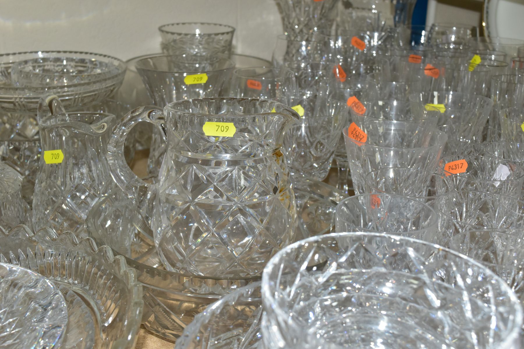 A COLLECTION OF CUT GLASS etc, to include Waterford, Royal Doulton, Stuart, brandy, wine and - Image 6 of 10