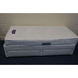 A SILENT NIGHT SINGLE DIVAN BED AND MATRESS