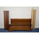 A WILLIS AND GAMBIER LOUIS PHILLIPE CHERRYWOOD FRENCH 6' BED FRAME with side rails and oak slats