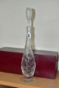 A BOXED ROYAL BRIERLEY HERITAGE COLLECTION LIMITED EDITION TULIP DECANTER AND STOPPER, no