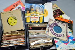 TWO CASES CONTAINING OVER ONE HUNDRED 7'' SINGLES including Michael Jackson and R Dean Taylor on