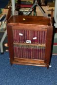 'THE TEMPLE SHAKESPEARE', thirty nine volumes, late 19th century housed in an oak glazed display