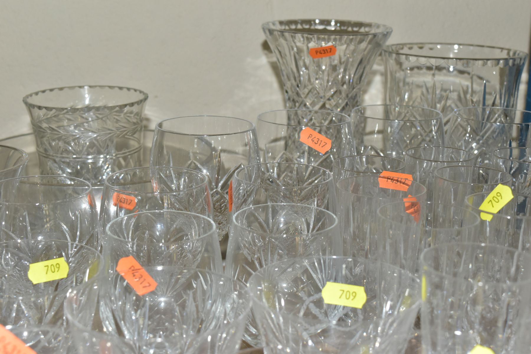 A COLLECTION OF CUT GLASS etc, to include Waterford, Royal Doulton, Stuart, brandy, wine and - Image 9 of 10