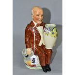 A KEVIN FRANCIS LIMITED EDITION 'WILLIAM MOORCROFT' TOBY JUG, no 74/350, damaged to the vase with