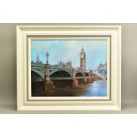 HILARY BURNETT COOPER (BRITISH CONTEMPORARY) 'WESTMINSTER BRIDGE', a London view across the