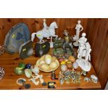 DECORATIVE ITEMS AND ORNAMENTS ETC, to include two Royal Doulton Images figure groups, 'Carefree'