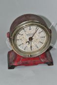 A VINTAGE EASTMAN KODAK DARKROOM TIMER, dial rusted and red painted case heavily worn, height 13.5cm