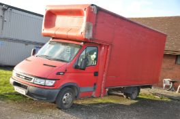 AN IVECO DAILY 35C17 XLWB LUTON VAN IN RED FOR SPARES OR REPAIRS MOT failure 3.5 litre diesel engine