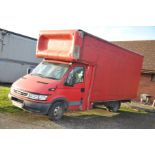 AN IVECO DAILY 35C17 XLWB LUTON VAN IN RED FOR SPARES OR REPAIRS MOT failure 3.5 litre diesel engine