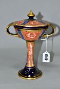 WILLIAM MOORCROFT FOR JAMES MACINTYRE & CO BONBONNIERE AURELIAN WARE, printed backstamp and