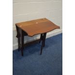 AN EDWARDIAN MAHOGANY SUTHERLAND TABLE