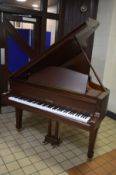 W HOFFMANN (1982) A 5FT 8IN MAHOGANY GRAND PIANO model 173 serial number 124858 on square tapering