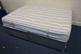 A SEALEY 4'6'' DIVAN BED AND ORTHO FIRM SUPPORT MATTRESS
